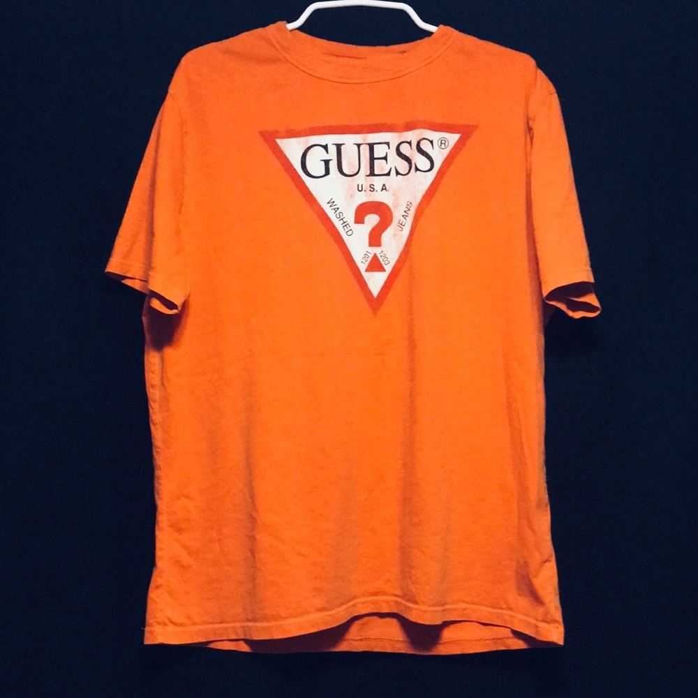 nwot orange guess originals logo s/s